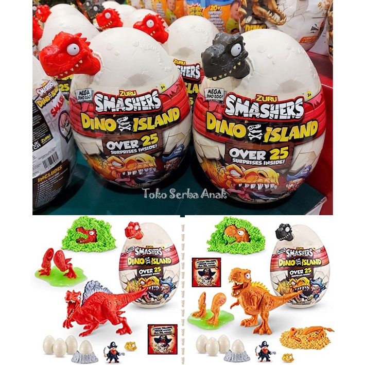 ZURU Smashers Dino Island – Gigantische Schedel Met T-Rex, Meer Dan 30 Verrassingen, Slijm, Bruisende Eieren – Verzamelspeelgoed Voor Kinderen