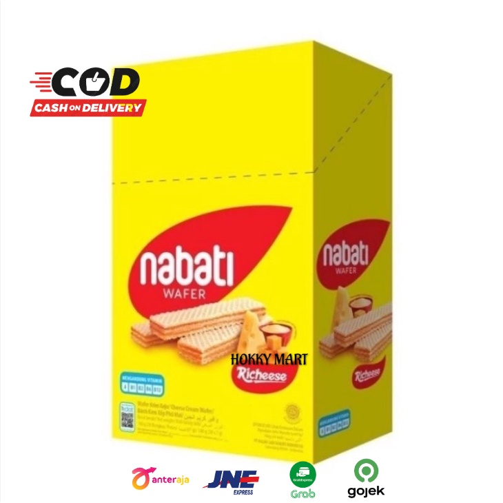 Jual ( HOKKY ) Richeese Nabati Wafer Keju / Cokelat Box isi 20 pcs x ...