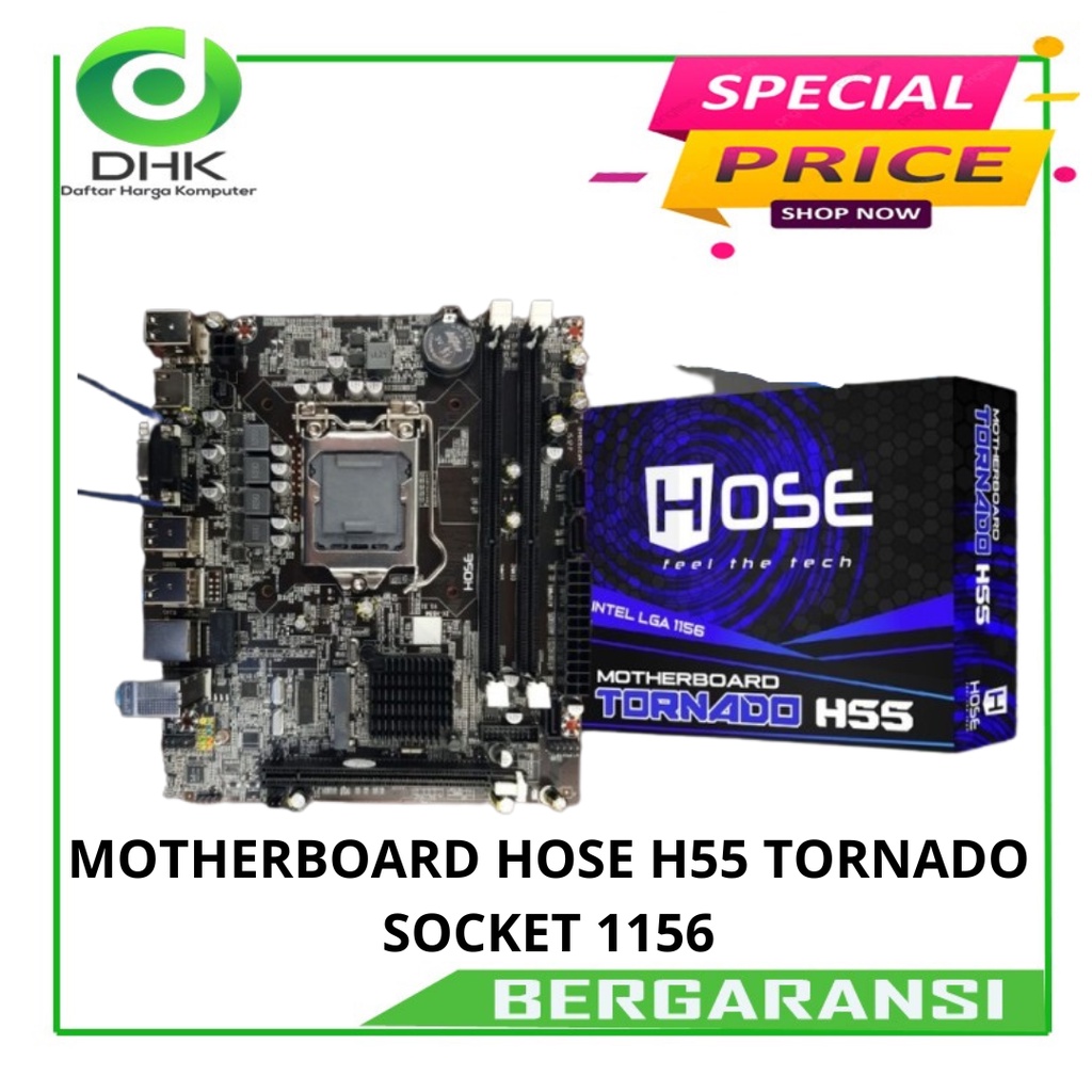 Jual MOTHERBOARD HOSE H55 TORNADO SOCKET 1156 | Shopee Indonesia