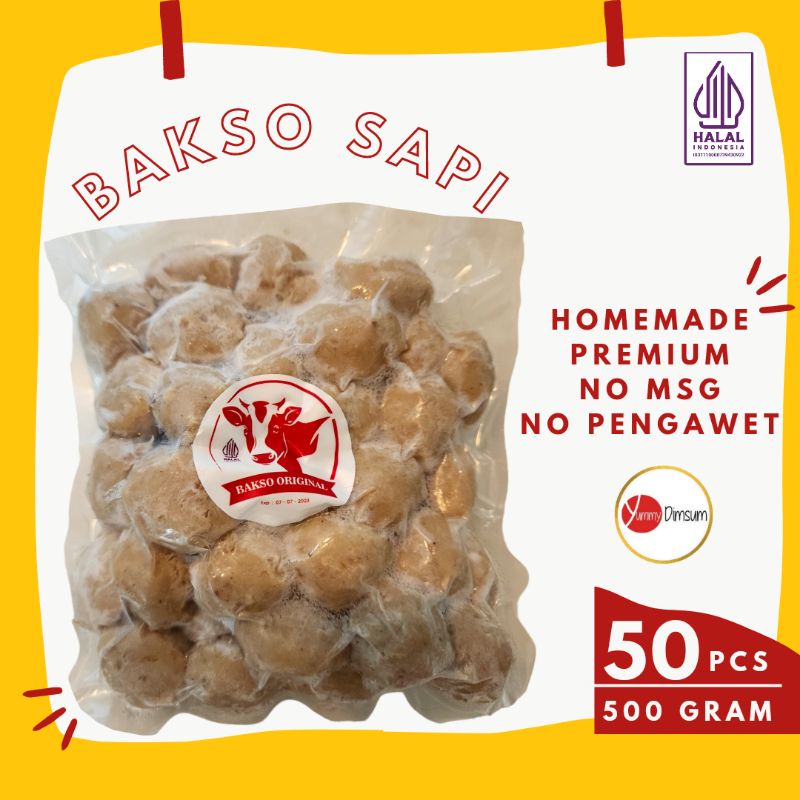 Jual Bakso Baso Sapi Homemade Premium Frozen Food Halal Tanpa Msg Isi