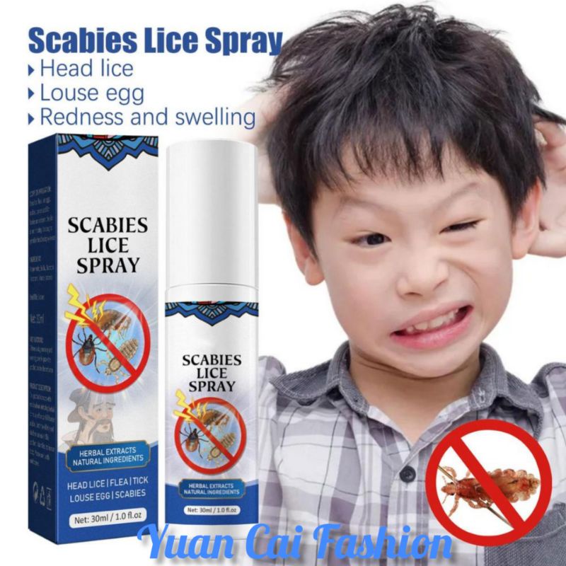 Jual Scabies Lice Spray 30ml, Obat Penghilang Kutu Efektif, Antibakteri ...