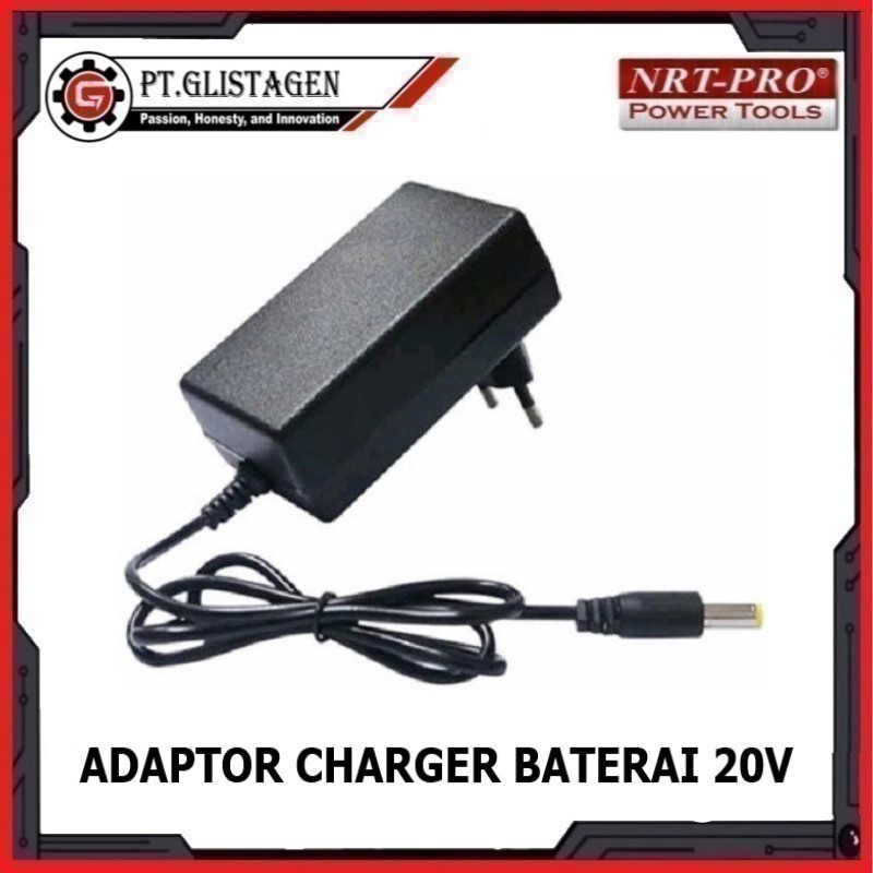 Jual Adaptor Charger 20V Cas Mesin Bor Cordless Beterai 20 Volt NRT PRO ...