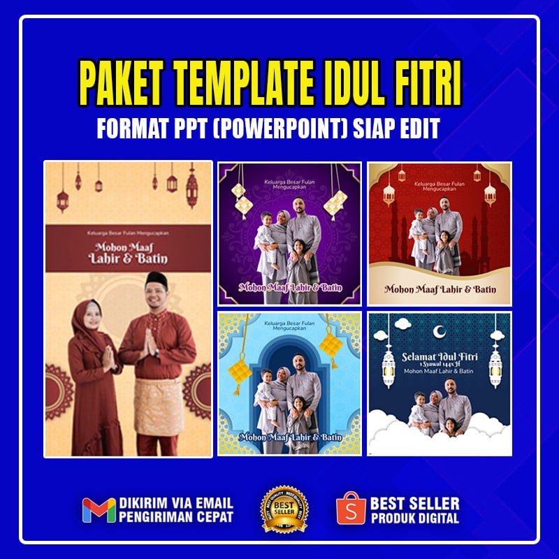 Jual Paket Lengkap Template Ucapan Idul Fitri Format Ppt Powerpoint Shopee Indonesia