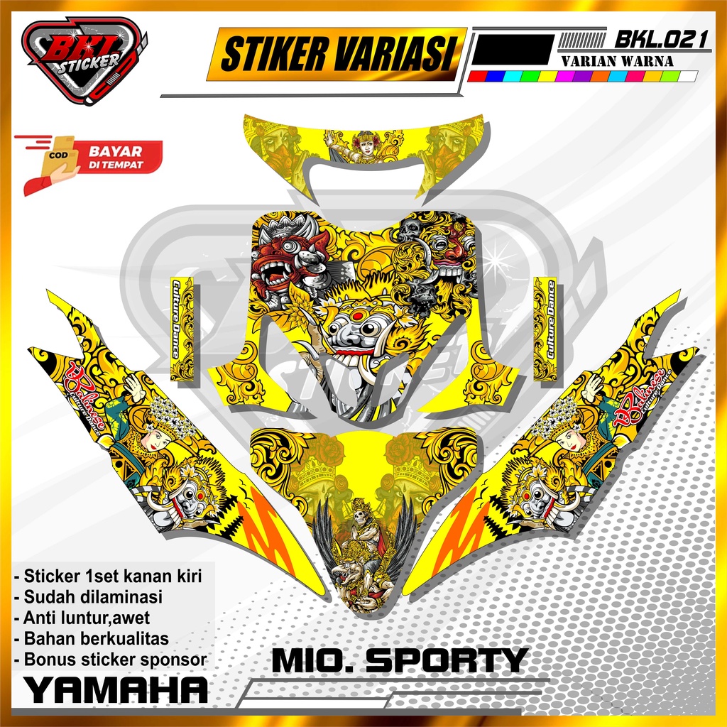 Jual Stiker Striping Decal Variasi Lis Mio Sporty Full Body Desain