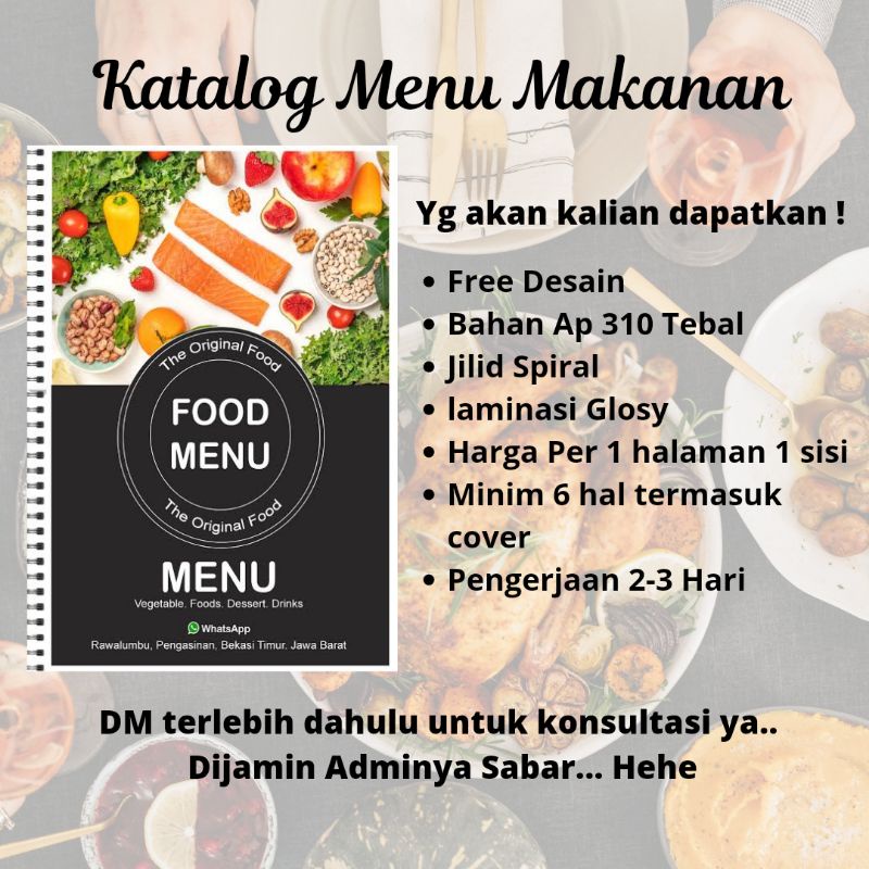 Jual KATALOG MENU MAKANAN FREE DESAIN // PRICELIST #KATALOG MURAH ...