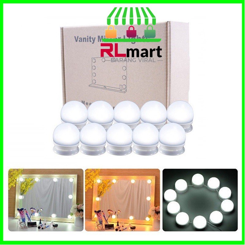 Jual Lampu Led Meja Rias Make Up | Lampu Kaca Rias Vanity Mirror Light ...