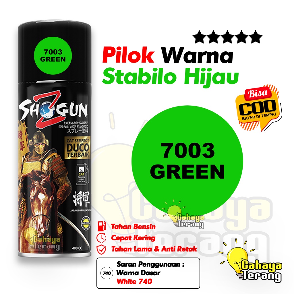 Jual Shogun Z Cat Semprot Flourescent Green Pilok Pilox Pylok Pylox Warna Hijau Stabilo