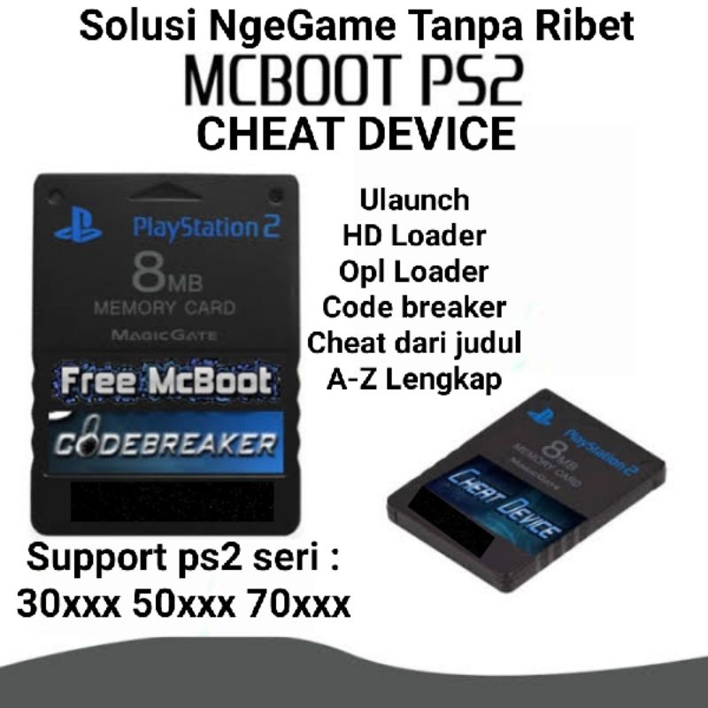 Jual Mc Booting Memory Card ps2 Cheat Device Shopee Indonesia