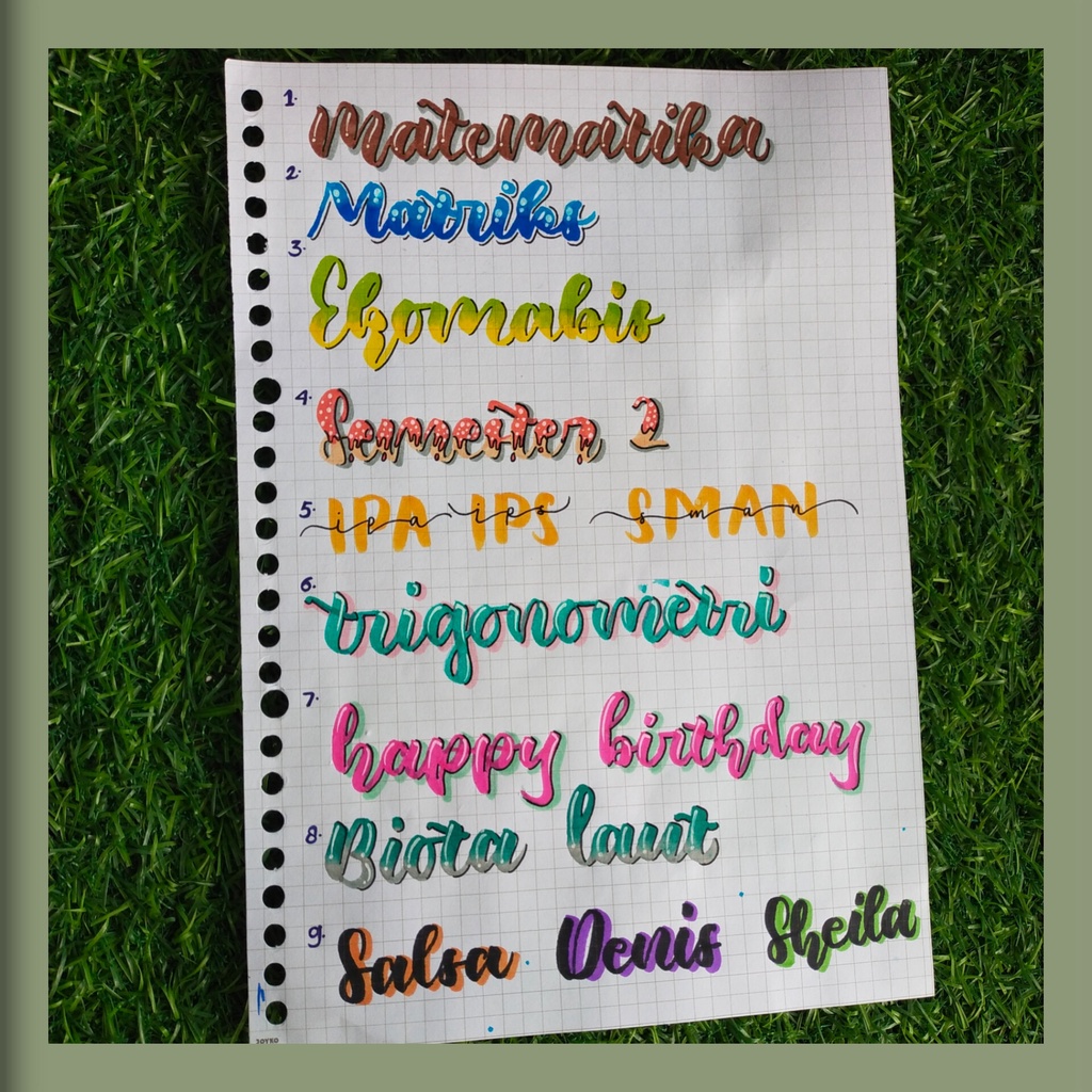 Jual [COD] JASA TULIS LETTERING AESTHETIC ALA STUDYGRAM (HEADER/JUDUL ...