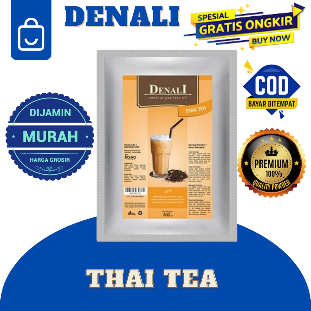 Jual DENALI THAI TEA POWDER RASA THAI TEH FRAPPE MINUMAN KEKINIAN ...
