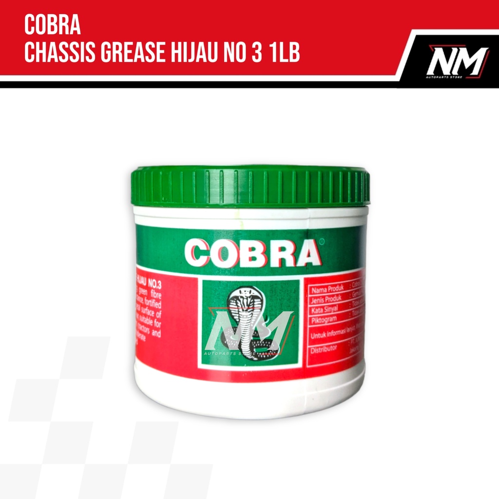 Jual Stempet Gemuk COBRA Chassis Grease Vet Hijau Pelumas Joint 500gr |  Shopee Indonesia