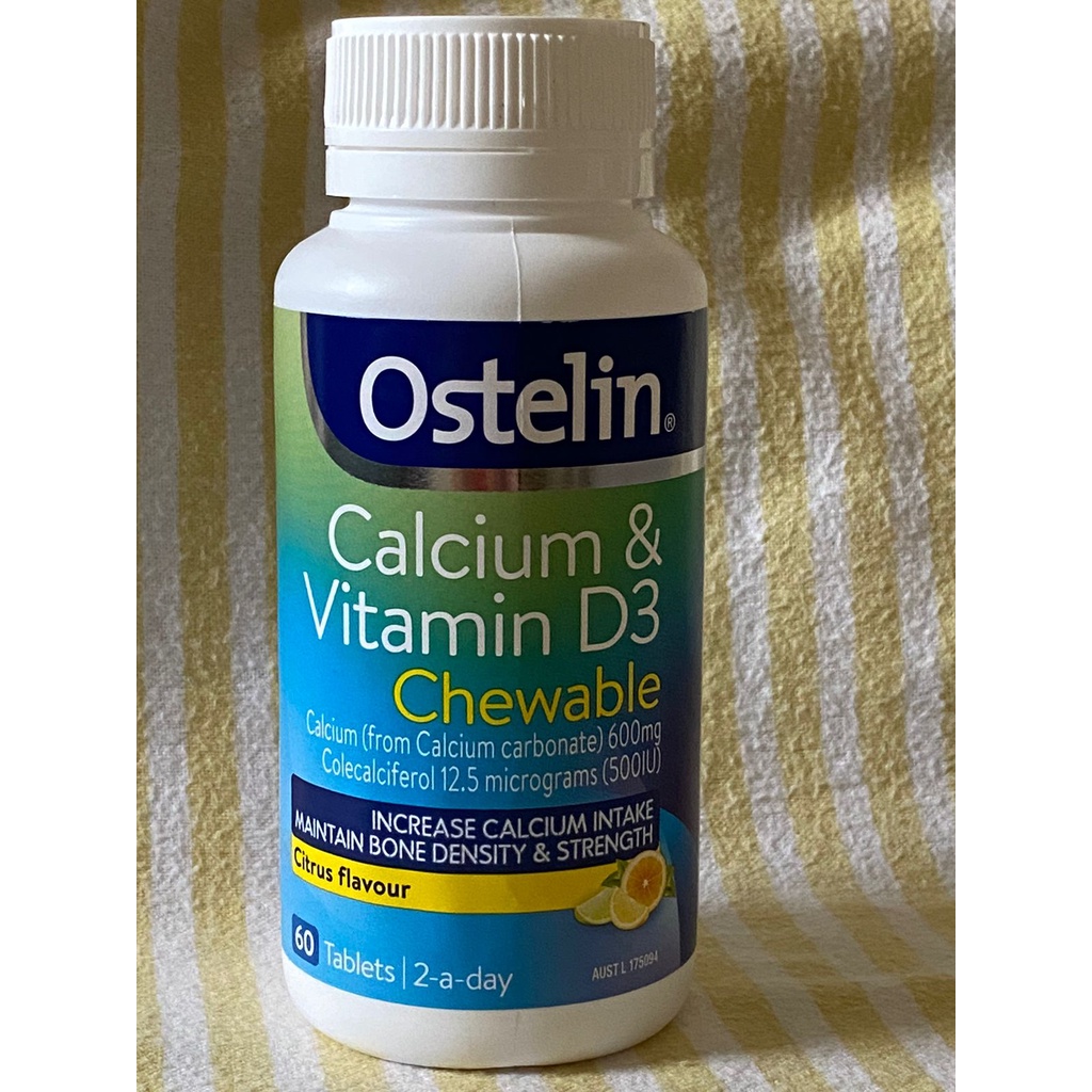 Jual Ostelin Calcium & Vitamin D3 Chewable 60 tablets Shopee Indonesia