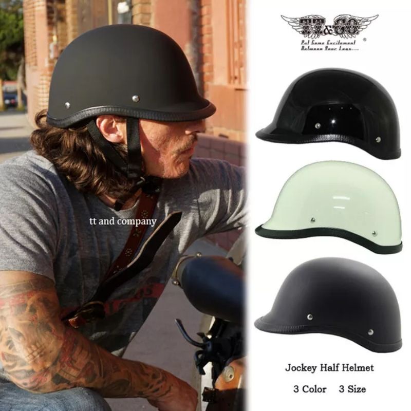 TT＆CO【USA JOCKEY BLACK HALF HELMET】 TT&CO. USA JOCKEY