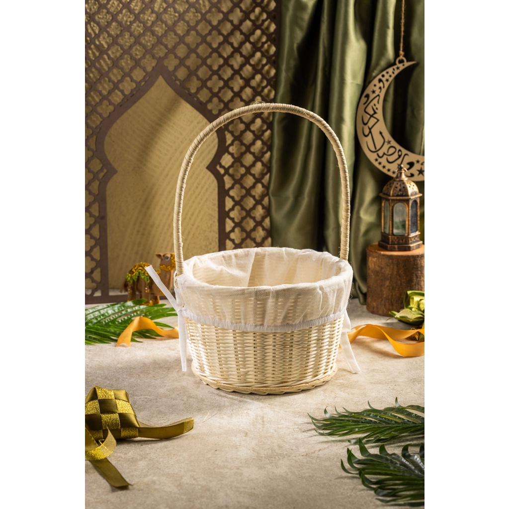 Jual ROTAN KAIN PUTIH/WADAH ROTAN/KERANJANG ROTAN | Shopee Indonesia