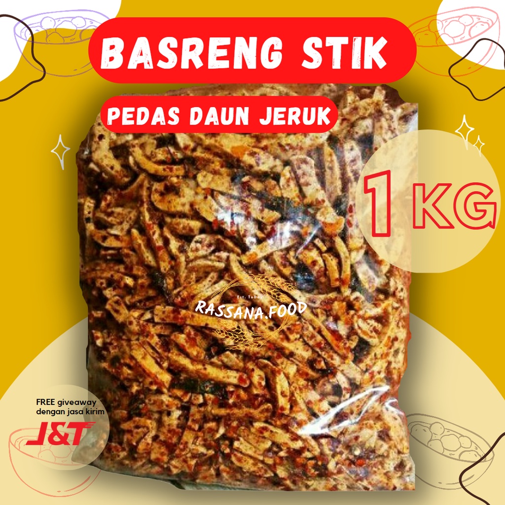 Jual Basreng Viral 1kg Basreng Stik Pedas Daun Jeruk Shopee Indonesia