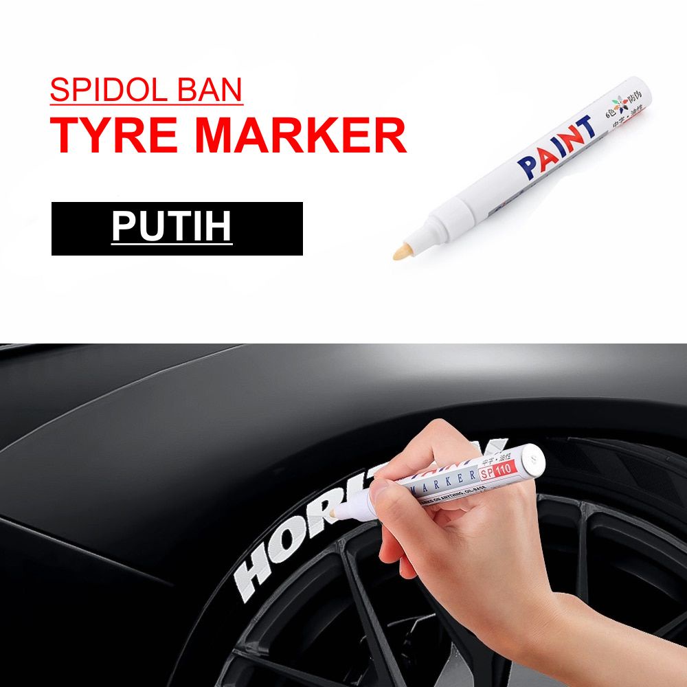 Jual Spidol Ban Tyre Marker Warna Putih Shopee Indonesia