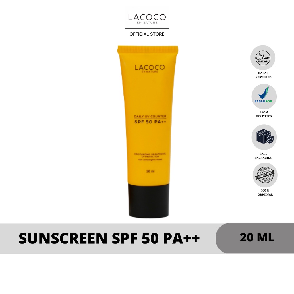 Jual LACOCO Sunscreen Daily UV Counter SPF 50++ Original | Shopee Indonesia