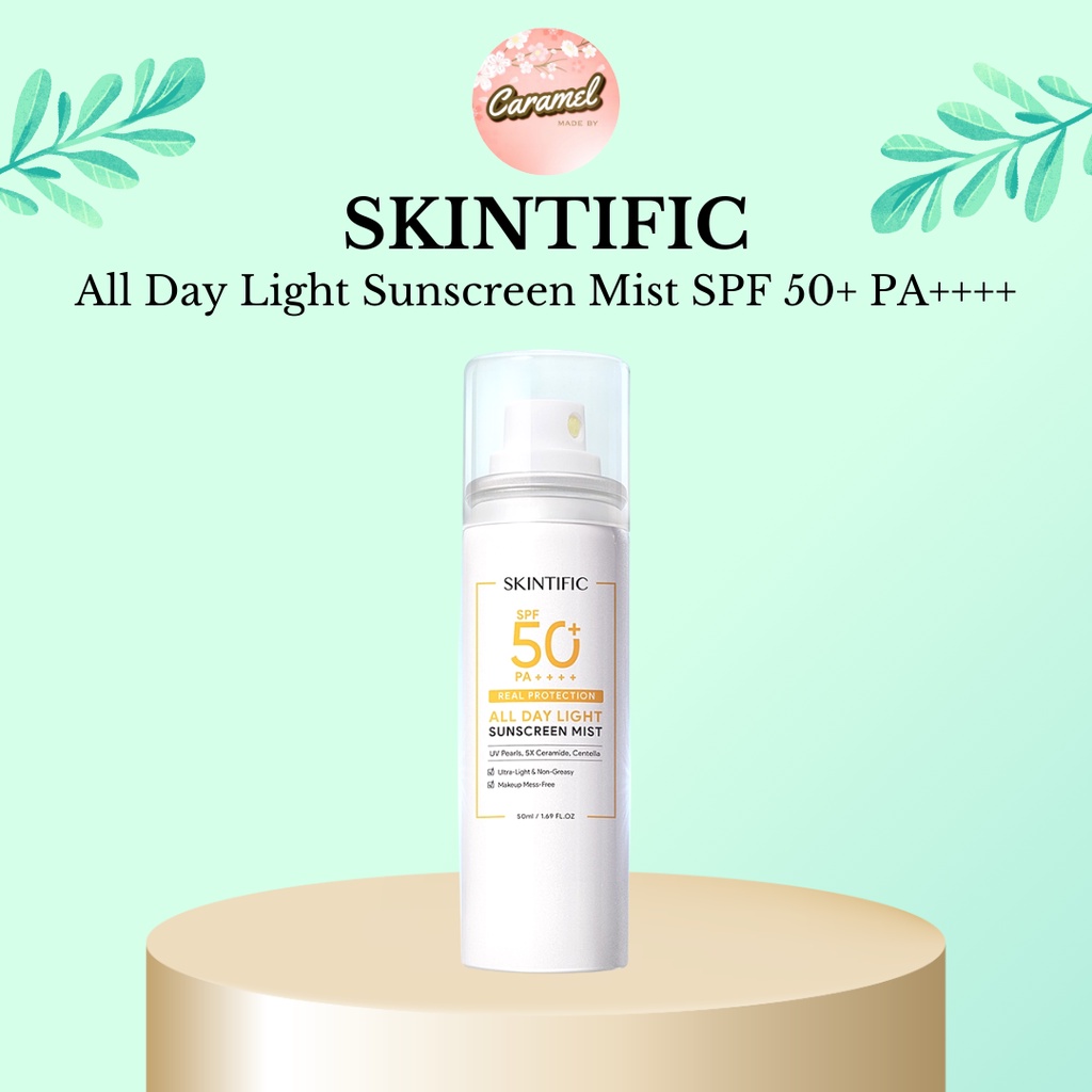 Jual Skintific All Day Light Sunscreen Mist Spf 50 Pa Spray Anti Uv Wajah Badan Shopee 2208