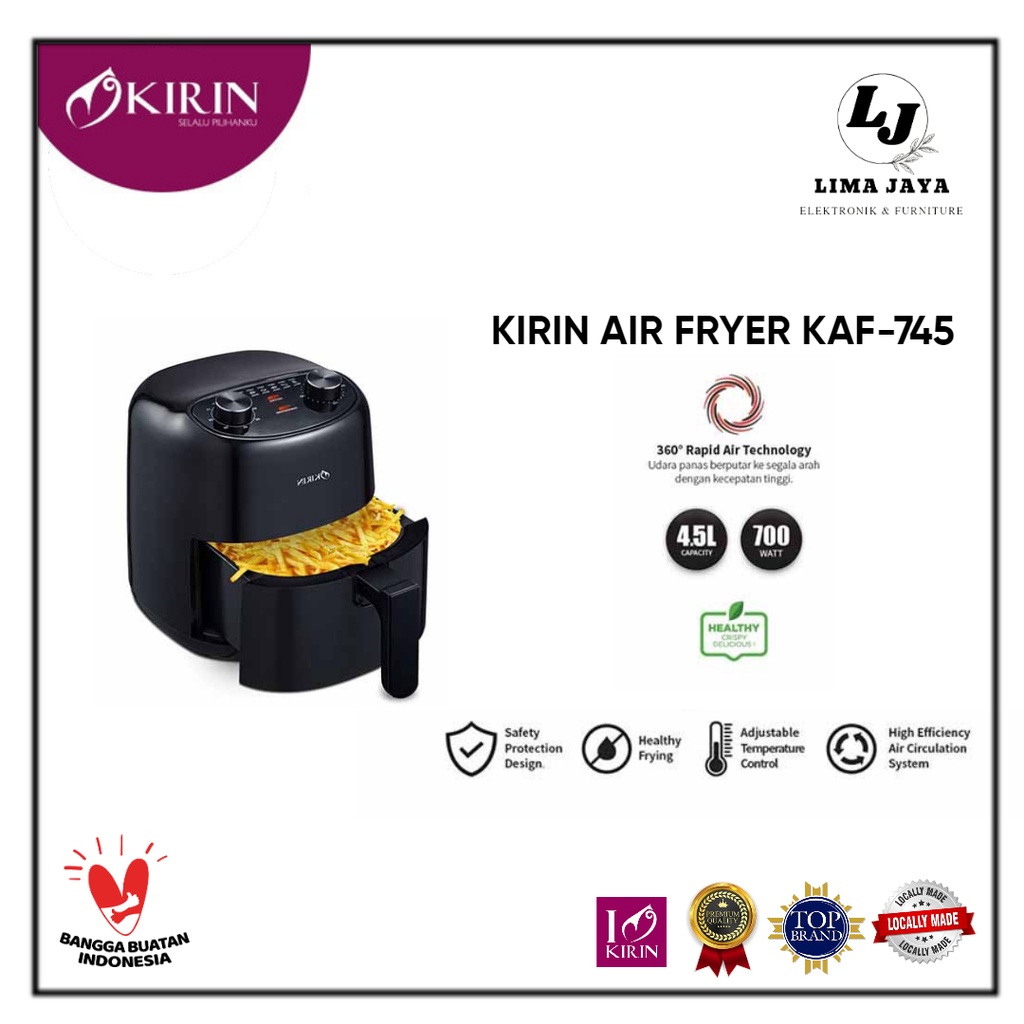 Jual Kirin Air Fryer Kaf Air Fryer Kirin Liter Low Watt