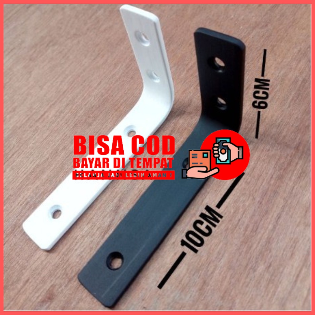 Jual Rak Dinding Braket Ambalan Besi Siku Model A Strip Rak Kayu Harga 1 PCS Plat Besi Siku