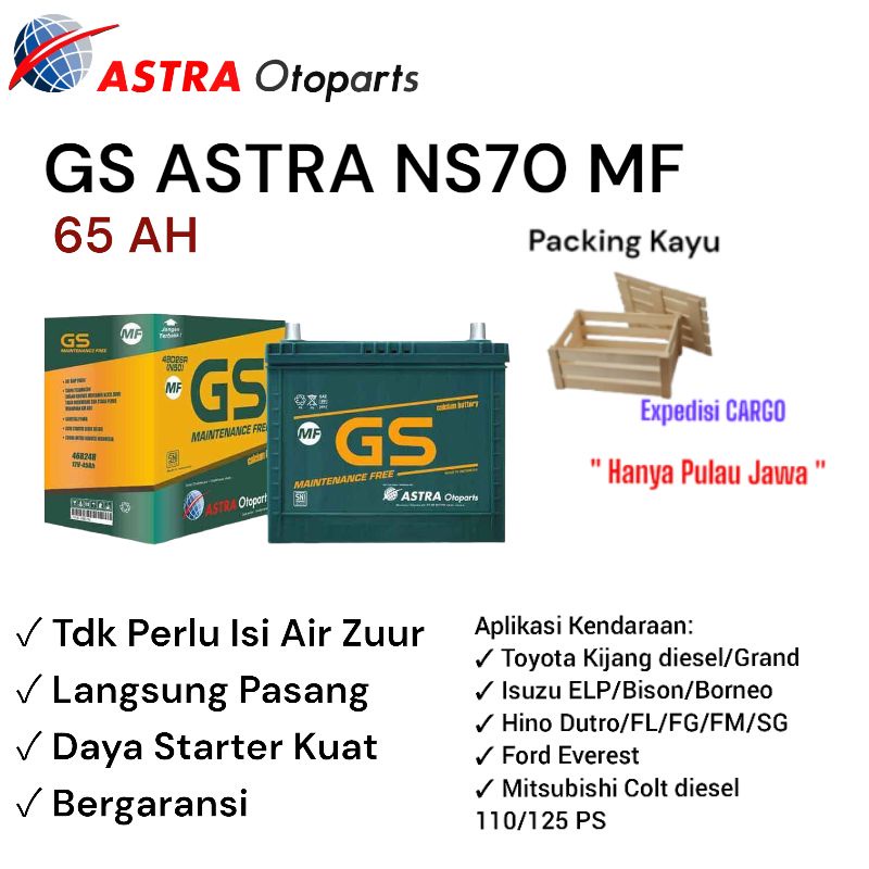 Jual Aki Mobil Kijang Diesel/Hino/Ford Everest/Isuzu ELP GS Astra NS70