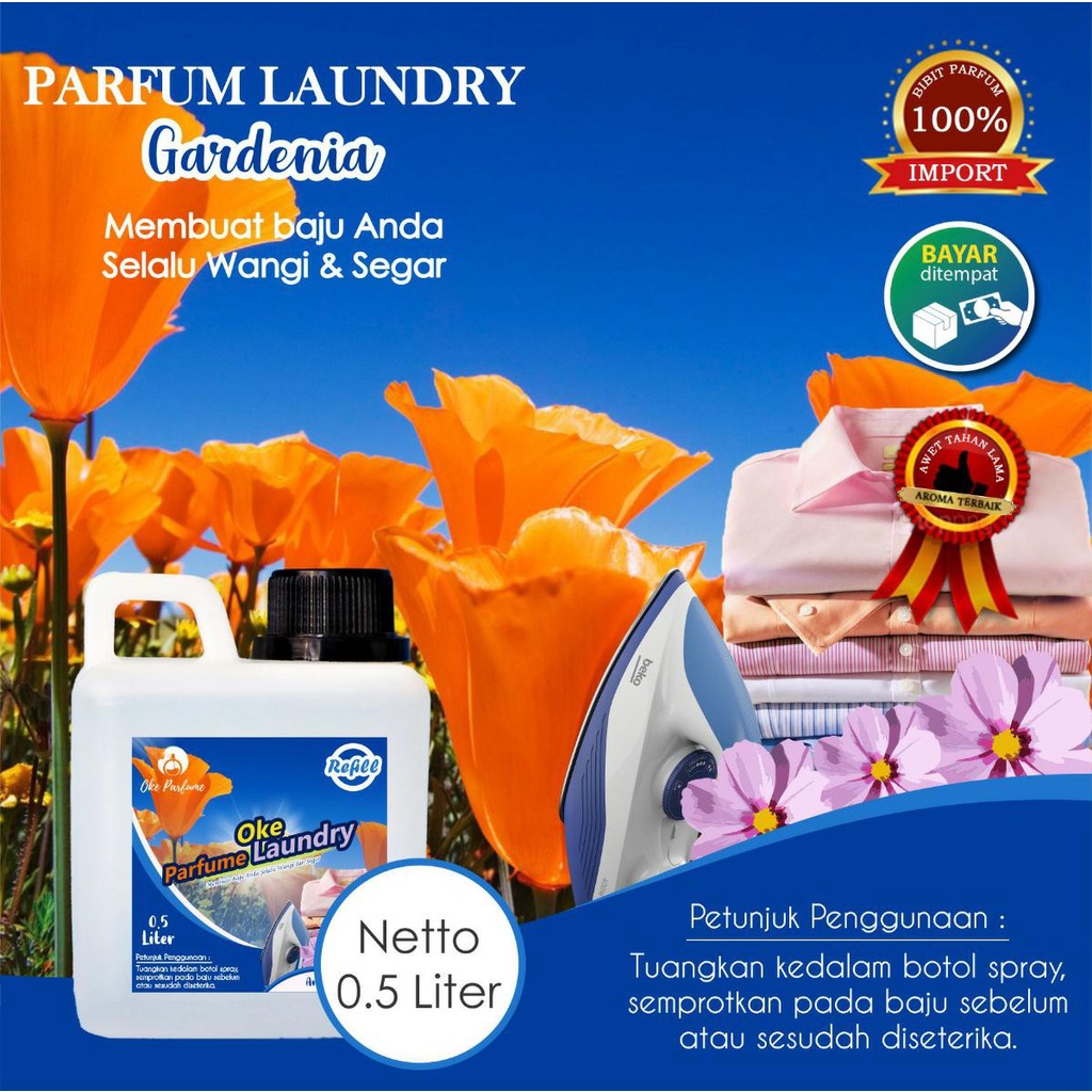 Jual Pewangi Laundry Aroma GARDENIA 500 ML Parfum Laundry Parfume