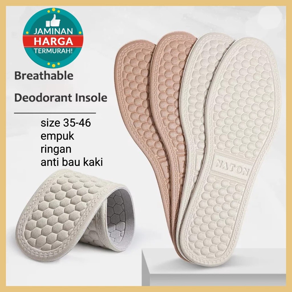 INSOLE ANTI BACTERIAL SOL SEPATU ANTI BAU KAKI INSOLE OLAHRAGA BUSA SEPATU BAM