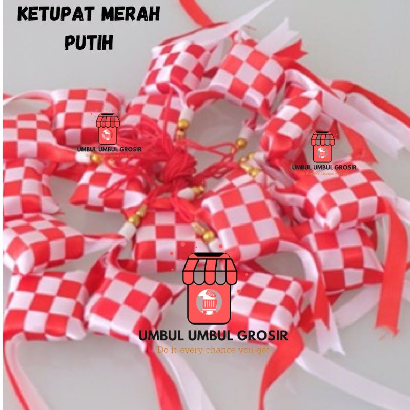 Jual Gantungan Ketupat Merah Putihjahitan Bagus Dari Kain Satincocok Digunakan Untuk Merayakan