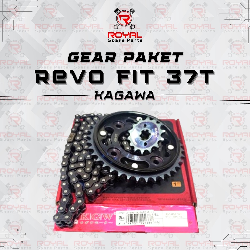 Jual GEAR SET REVO FIT 37T GIR SET PAKET HONDA ORIGINAL KAGAWA / KNZ