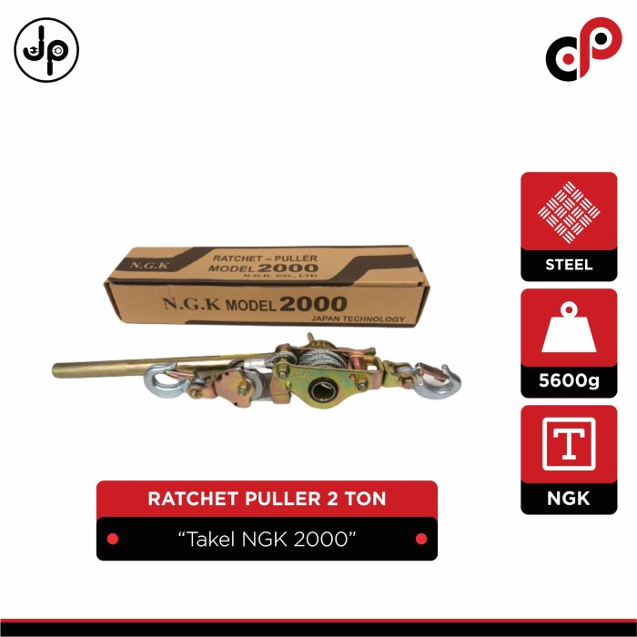 Jual Treker Ratchet Puller Penarik Kabel Sling Ngk 2000 (Ratchet Puller