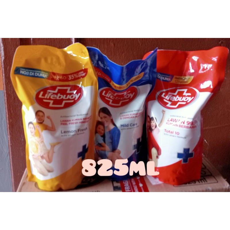 Sabun Mandi Cair 825ml/800ml Lifebuoy body wash  Total 10/Lemon Fresh/Mildcare/