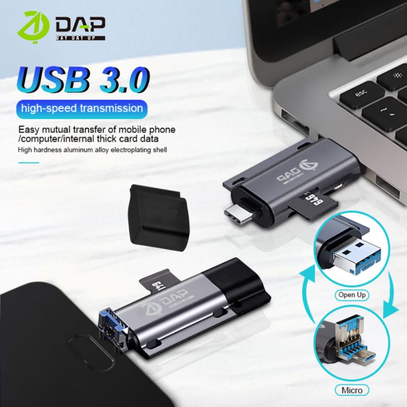 Jual DAP Card Reader Micro SD, SDHC, TF, SD, MMC D-CR02 | Shopee Indonesia