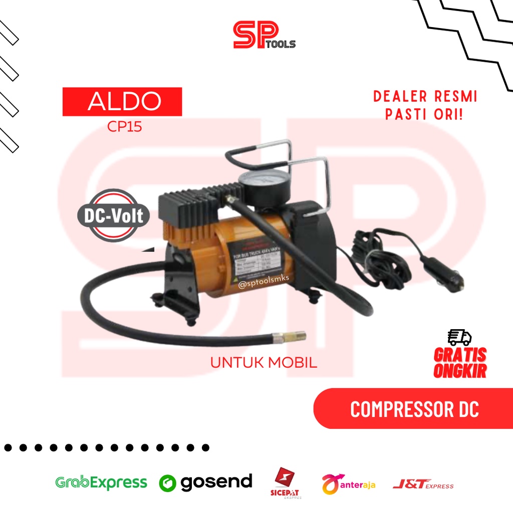 Jual COMPRESOR / KOMPRESOR MINI MOBIL DC 12V PORTABLE ALDO CP15 ...