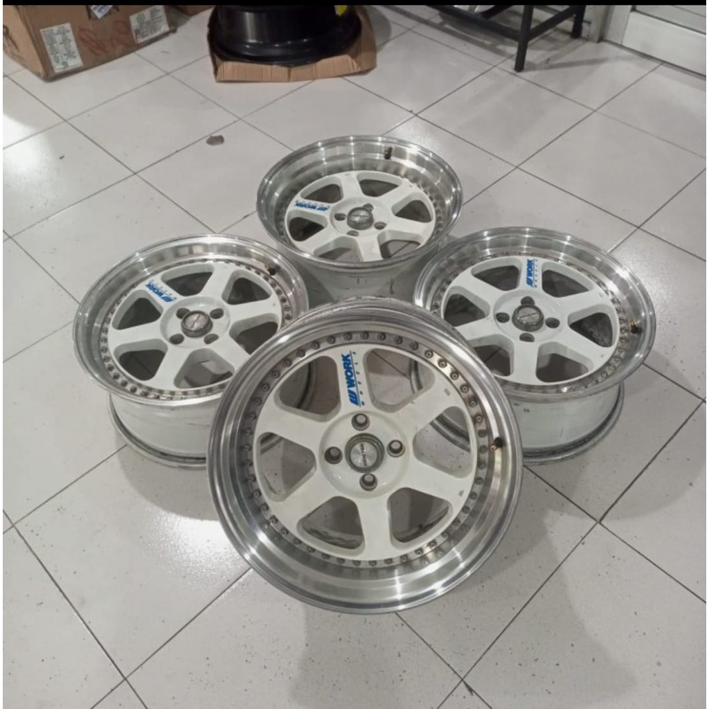 Jual Velg Mobil Bekas Work Meister Ring 17x8 9pcd 4x100 Et 30 25 White Polis Shopee Indonesia