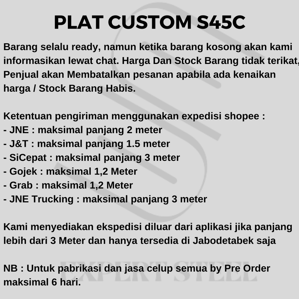 Jual PLAT S45C TEBAL 35mm x CUSTOM | Shopee Indonesia
