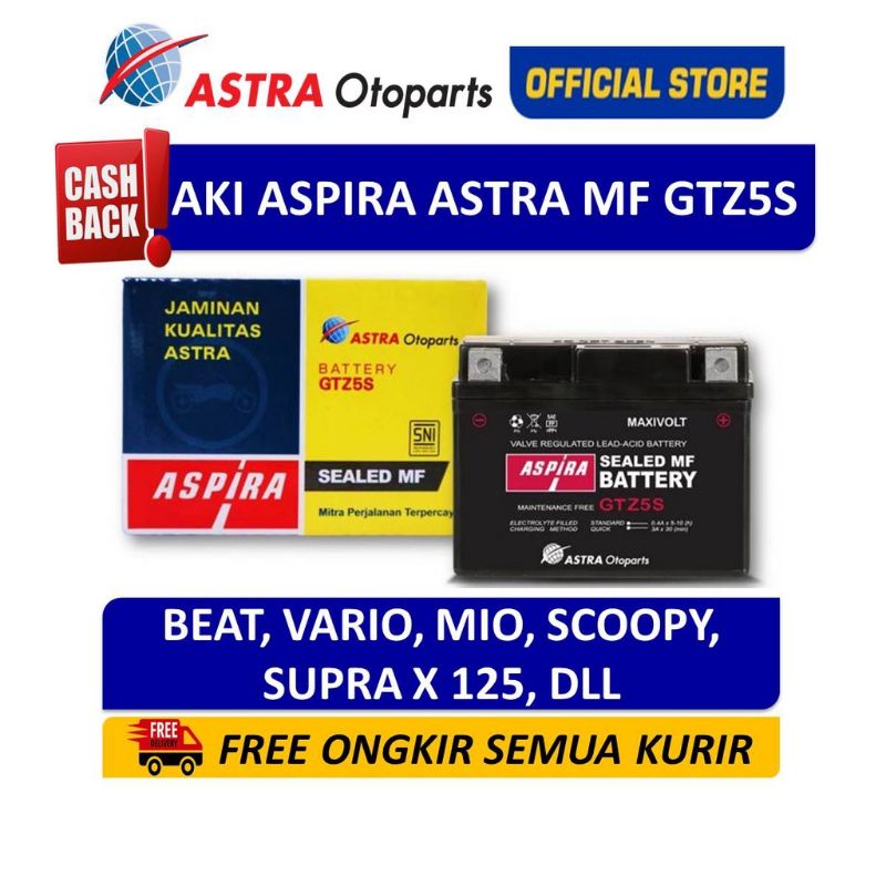 Jual Aki ASPIRA GTZ5S MF(3.5 Ah) | Shopee Indonesia