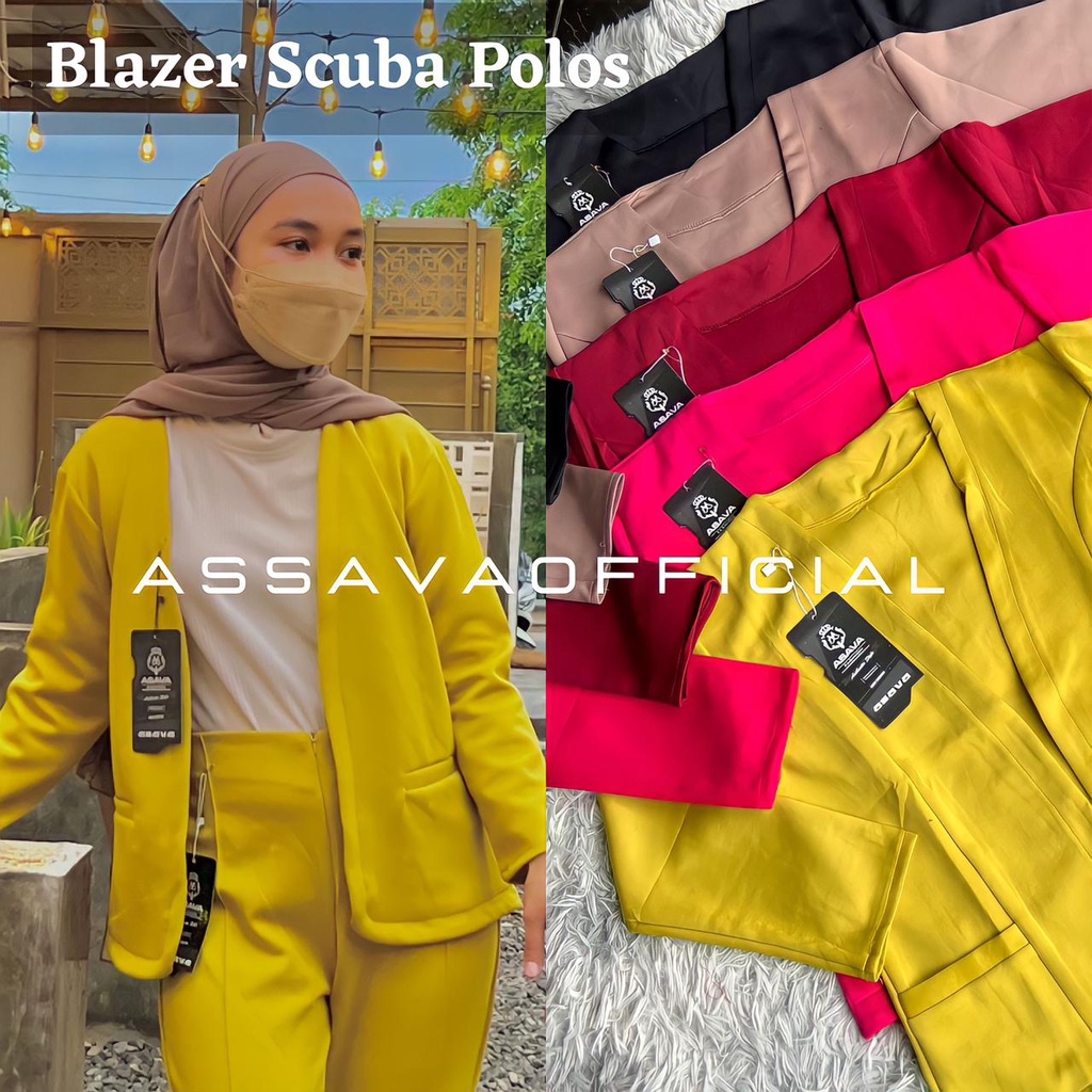 Jual Blazer Scuba Polos Blazer Scuba Premium Tebal Outer Scuba