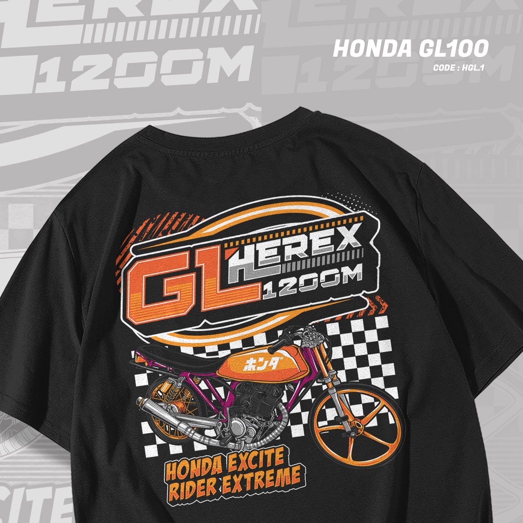 Jual Tshirt Kaos Motor Honda Gl100 Gl Herex Shopee Indonesia