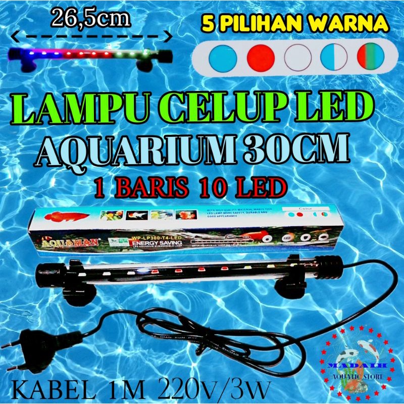 Jual Lampu Aquarium Lampu Led Celup Akuarium 30 Cm LED AQUARIUM ...