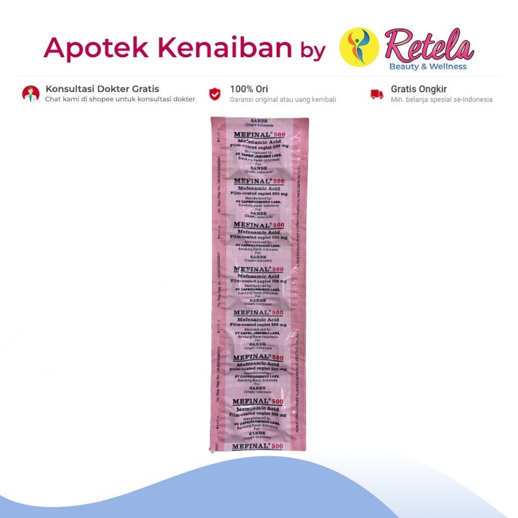 Jual MEFINAL 500MG 1 STRIP 10 CAPSUL | Shopee Indonesia