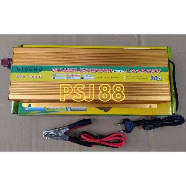 Jual Power Inverter Visero 1000W Plus Charger Aki 10A SFA1000C 1000