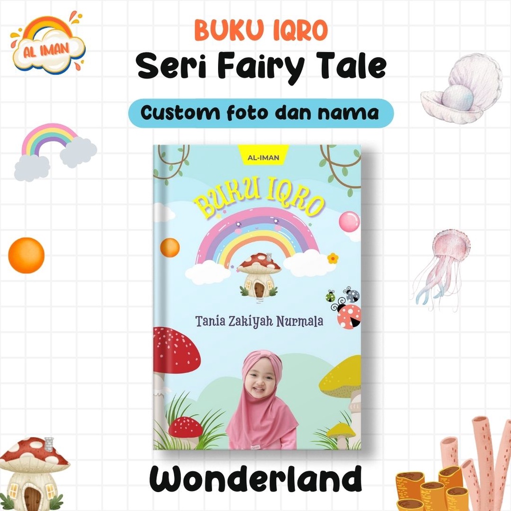 Jual Buku Iqro Hard Cover Custom NAMA Dan FOTO Anak Iqra Milenial Jilid ...