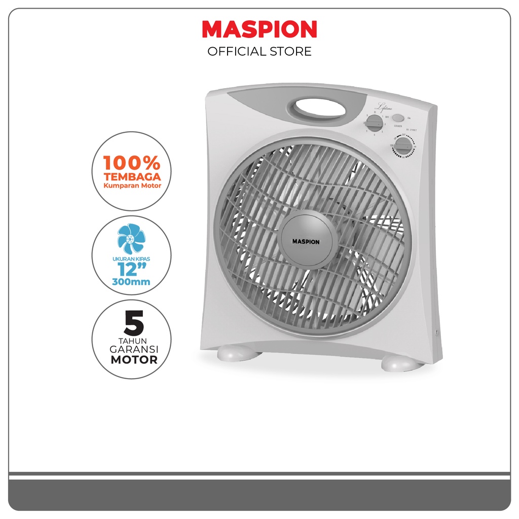 Jual Maspion Kipas Angin Kotak Box Fan 12 Inch Ex 2109t Shopee Indonesia 4328