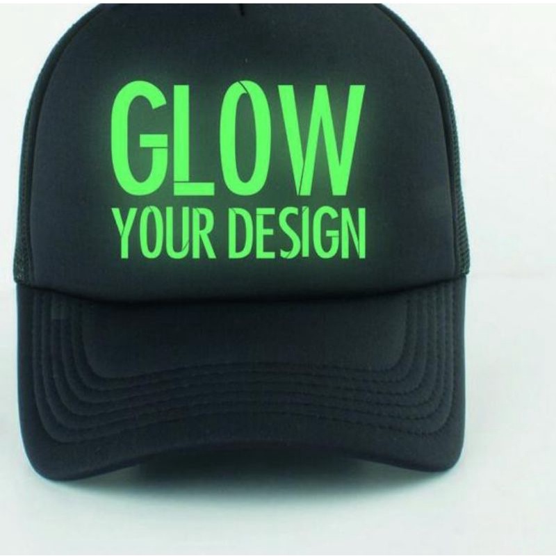 Jasa Sablon Topi GRAB Glow In The Dark