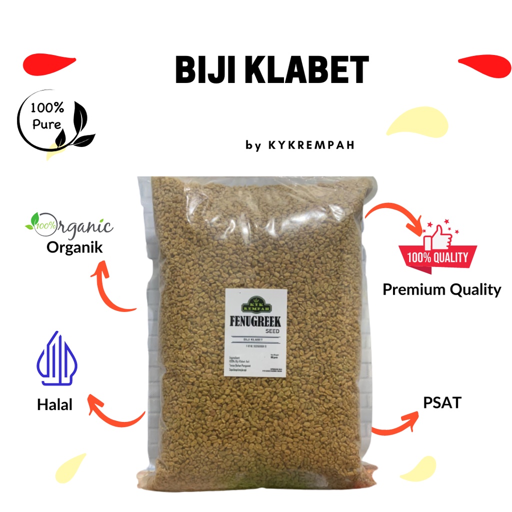 Jual Klabet Hulbah Fenugreek Pelancar Asi Methi Seeds Shopee