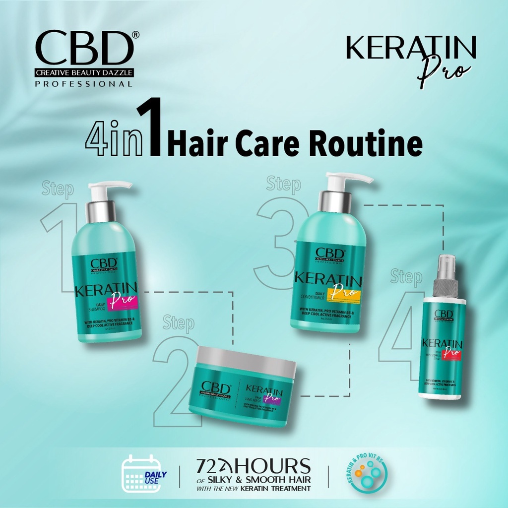 Jual CBD Professional Keratin Pro Series Daily Set (paket Isi 4 ...