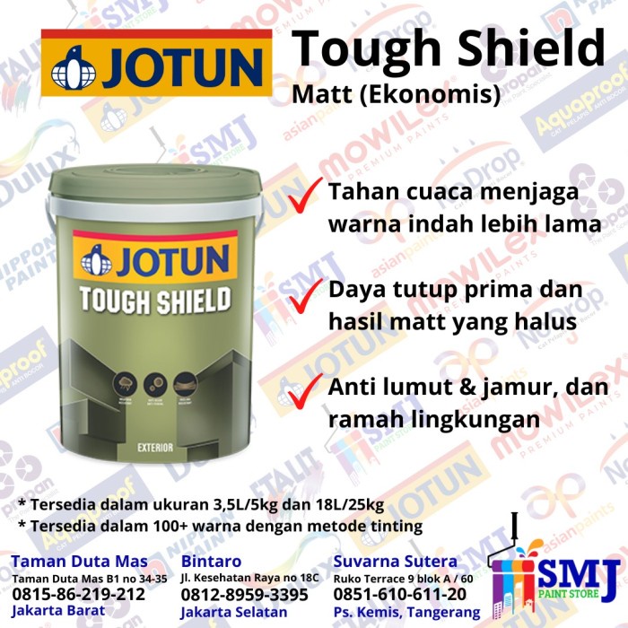 Jual Cat Tembok Eksterior Jotun Tough Shield Matt Warna Tinting 18l Terlaris Shopee Indonesia 2650