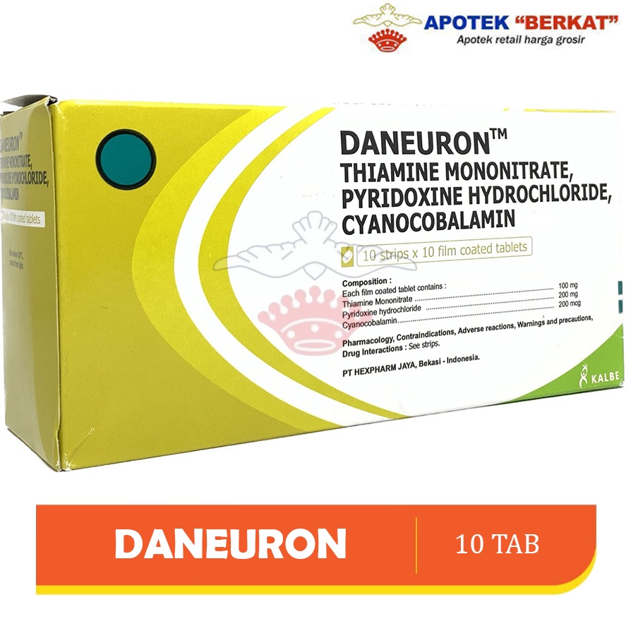 Jual DANEURON Vitamin B1,B6,B12 / STRIP ISI 10 TABLET | Shopee Indonesia