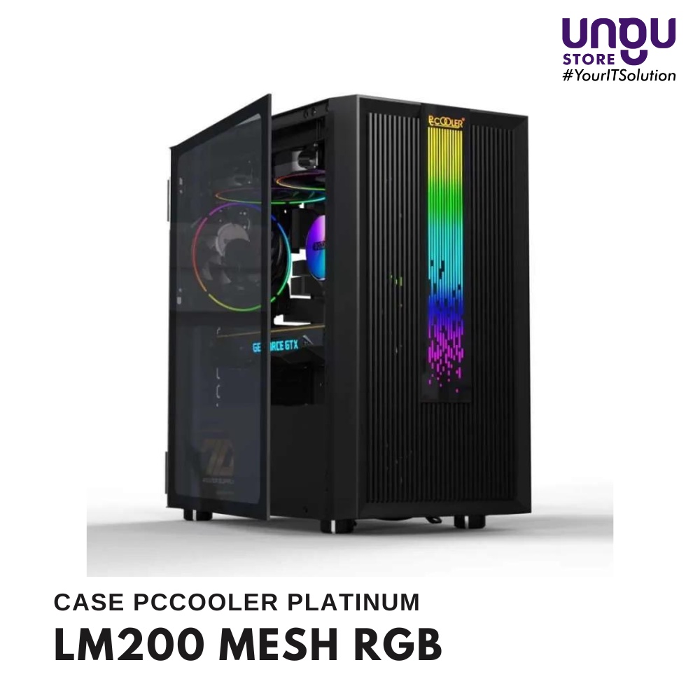 Jual Casing Pccooler Platinum Lm Mesh Rgb Case Pc Komputer Gaming Rgb Light No Psu Shopee