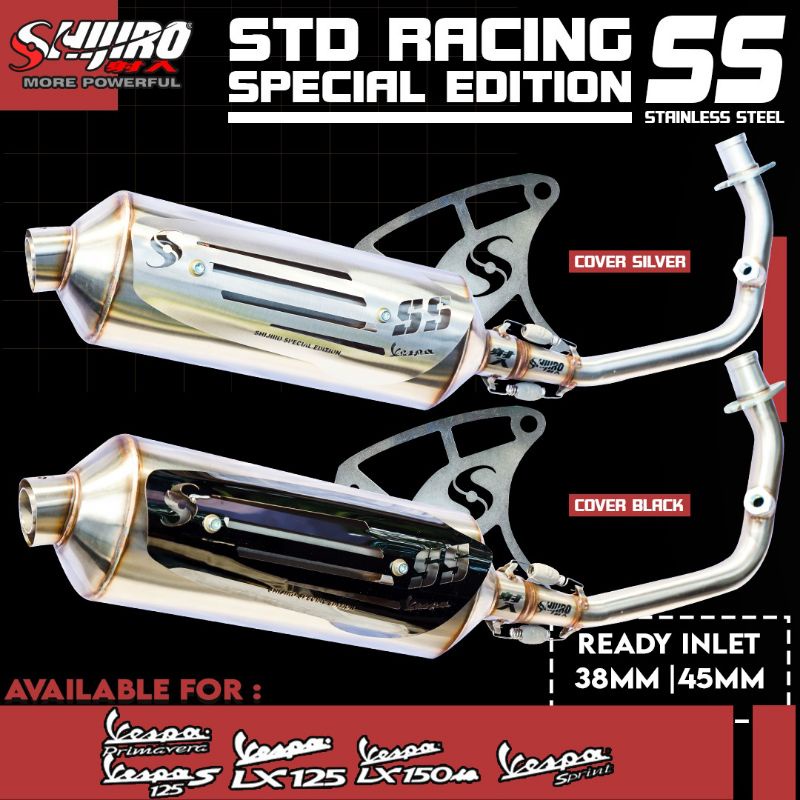 Jual Knalpot Standar Racing Vespa 150 FULL STAINLESS type SPESIAL ...